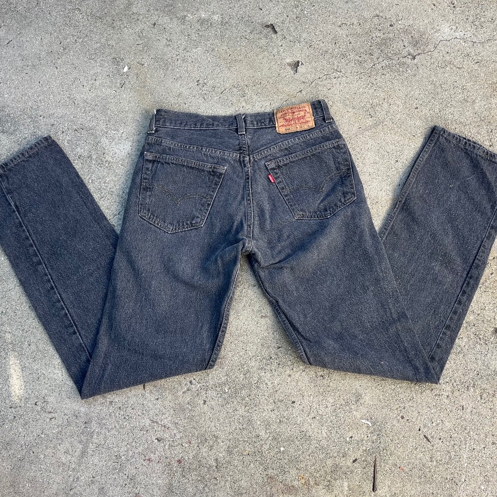VINTAGE Levi's 501 jeans 30x32 made in USA black dark gray rare 30 29 xs small